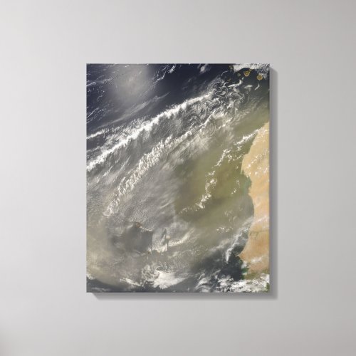 Dust storm off West Africa Canvas Print