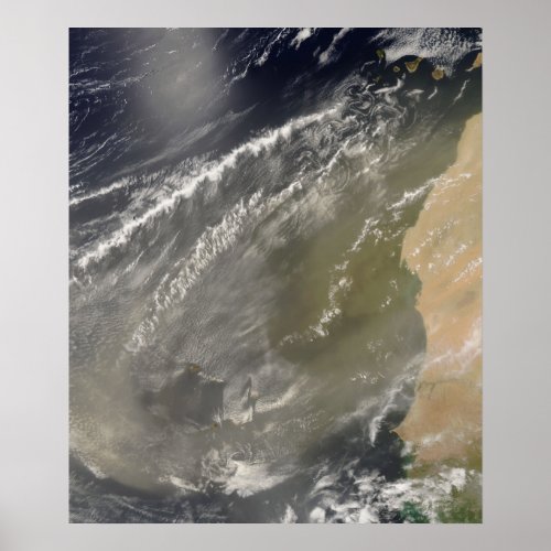 Dust storm off West Africa Poster