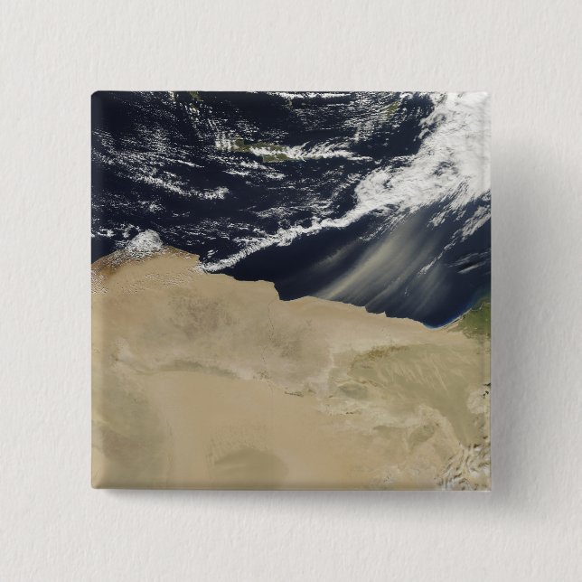 Dust storm over Egypt Pinback Button (Front)