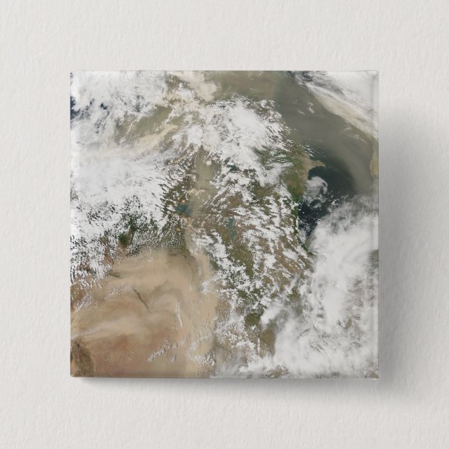 Dust storms over the Middle East Pinback Button (Front)