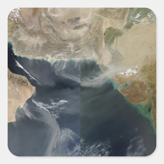 Dust storms square sticker (Front)