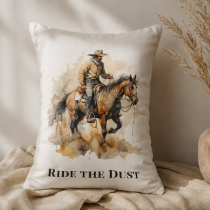 Dust Trail Ranch Pillow For Horse Lovers