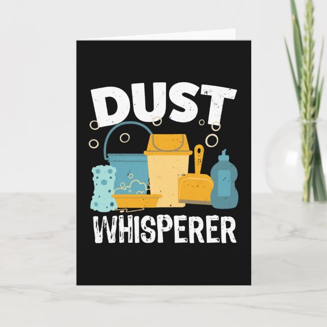 Dust Whisperer Funny Cleaning Clean Gift Card (Front)