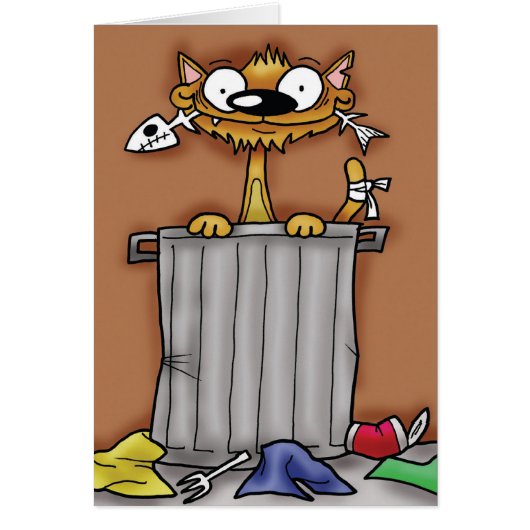 Dustbin Cat Cards (Front)