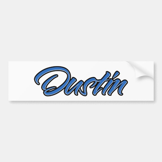 Dustin Name blue Aufkleber Sticker Autoaufkleber (Front)