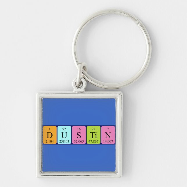 Dustin periodic table name keyring (Front)