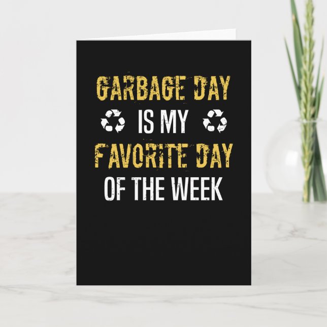 Dusting Car Garbage Man Garbage Collection Dust Card (Front)