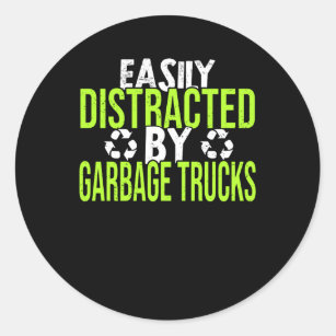 Dusting Car Garbage Man Garbage Collection Dust Classic Round Sticker