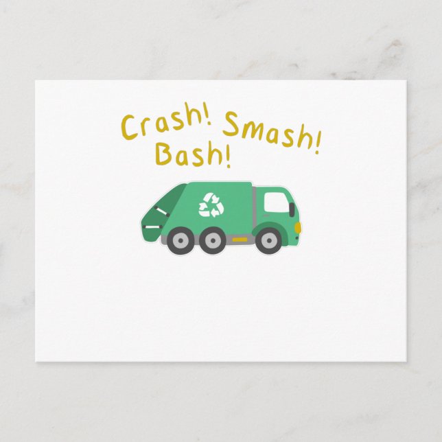 Dusting Car Garbage Man Garbage Collection Dust Postcard (Front)