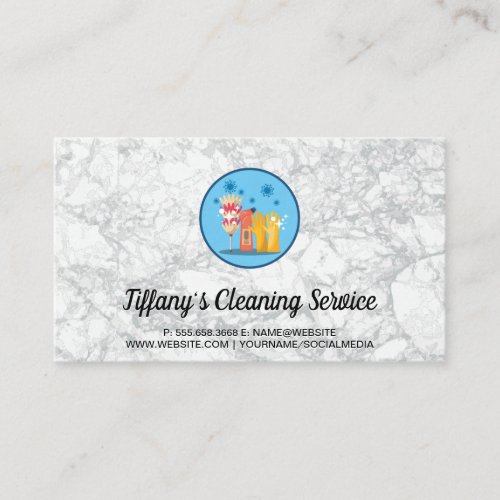 Dusting Cleaning Supplies Gloves Business Card