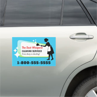Dusting Maid Professional Cleaning Business Car Magnet