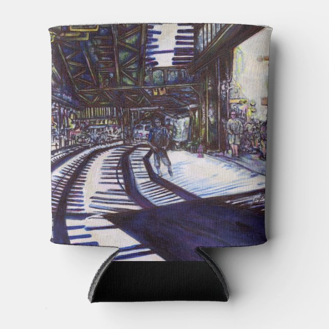 Dusting the Paino Can Cooler (Front)