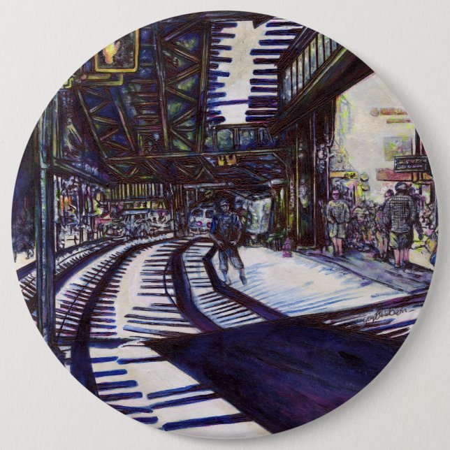 Dusting the Piano Button (Front)