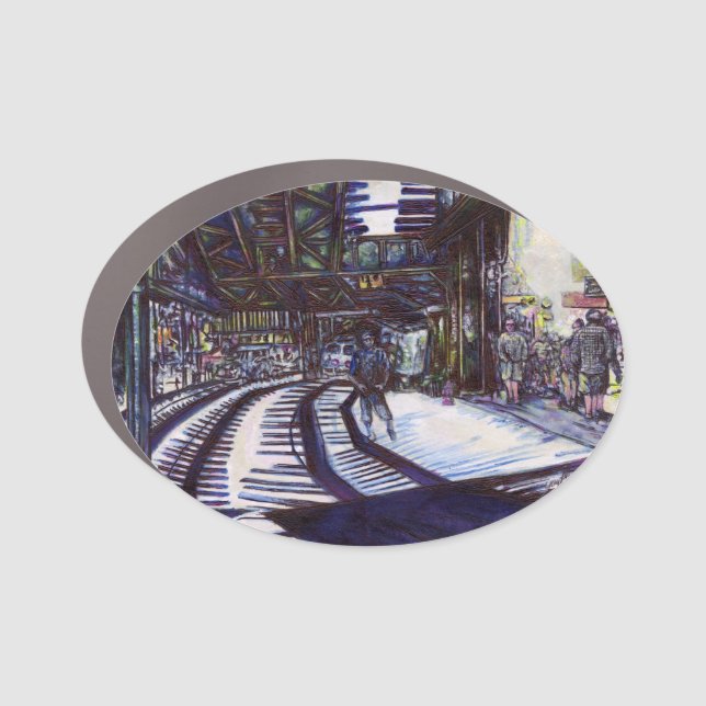 Dusting the Piano Car Magnet (Front)