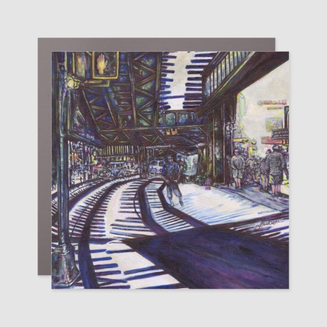 Dusting the Piano Car Magnet (Front)