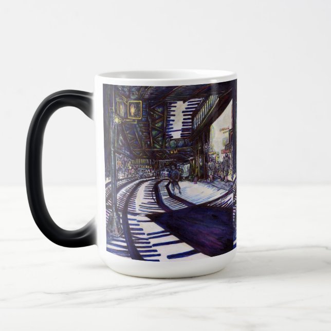 Dusting the Piano Color Morph Mug (Left)