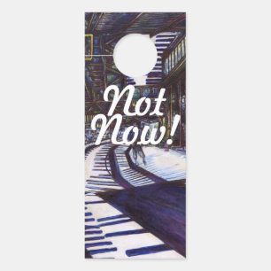 Dusting the Piano Door Hanger