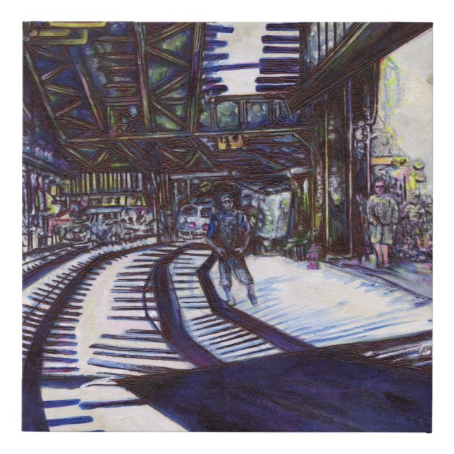 Dusting the Piano Faux Canvas Print (Front)