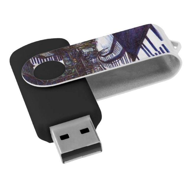 Dusting the Piano Flash Drive (Angled)