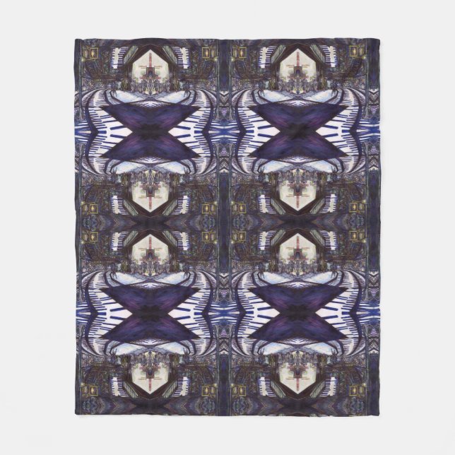 Dusting the Piano Fleece Blanket (Front)