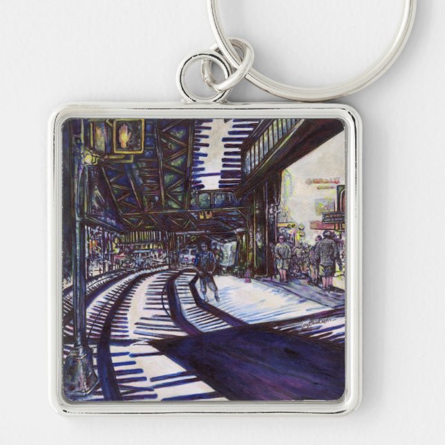 Dusting the Piano Keychain (Front)