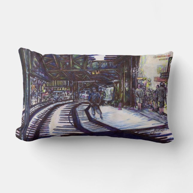 Dusting the Piano Lumbar Pillow (Front)