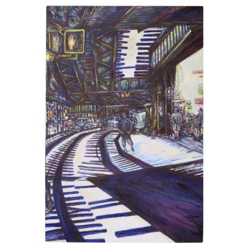 Dusting the Piano Metal Print