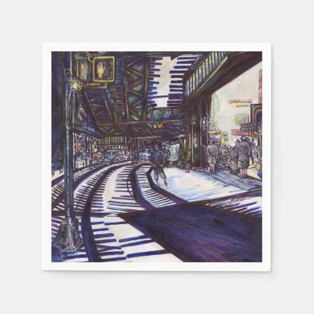 Dusting the Piano Napkins (Front)