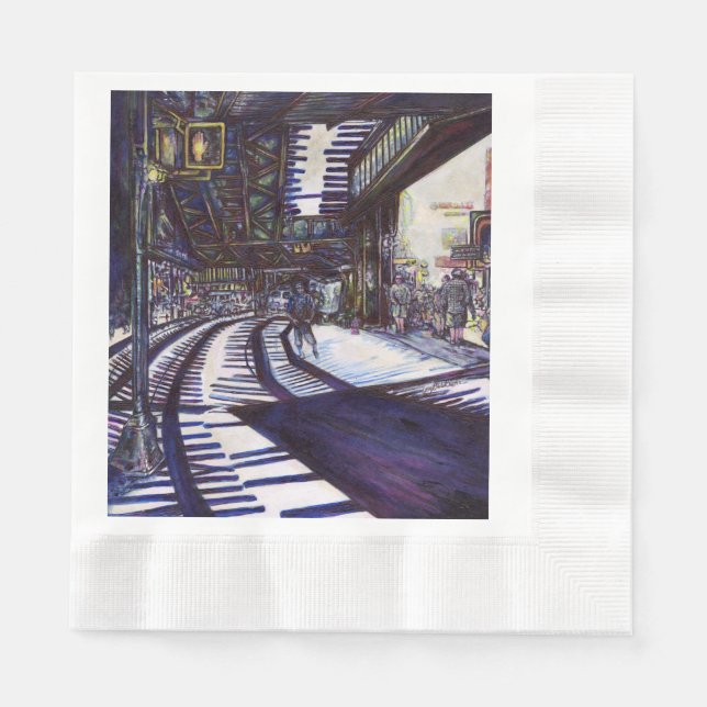 Dusting the Piano Napkins (Front)