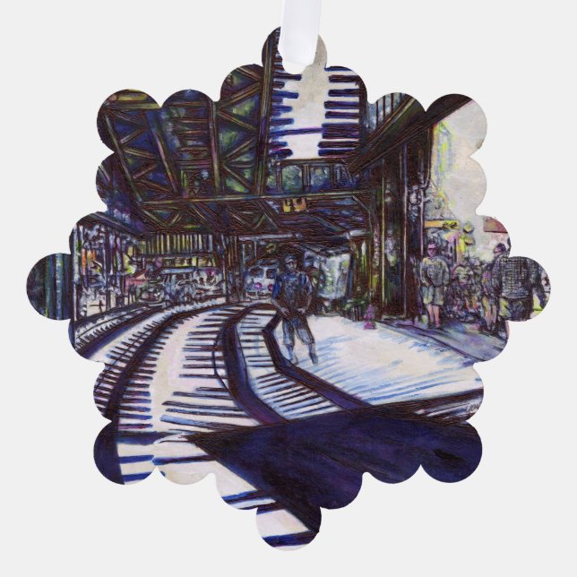 Dusting the Piano Ornament Card (Front)