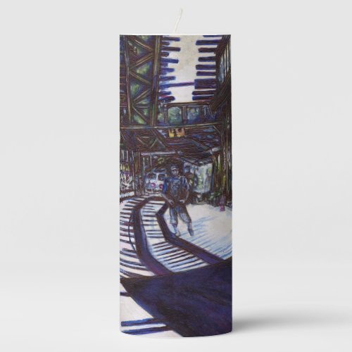 Dusting the Piano Pillar Candle