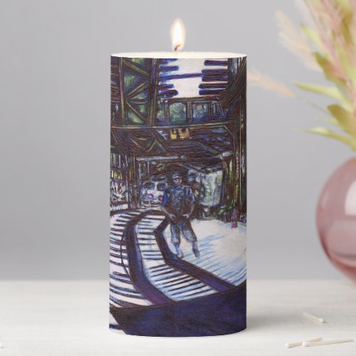 Dusting the Piano Pillar Candle