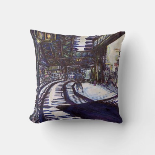 Dusting the Piano Throw Pillow