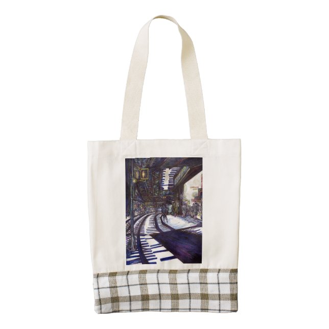 Dusting the Piano Zazzle HEART Tote Bag (Front)
