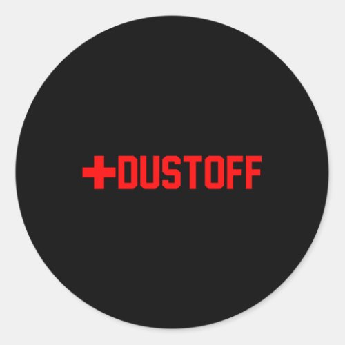 Dustoff Medevac Cross Red Classic Round Sticker