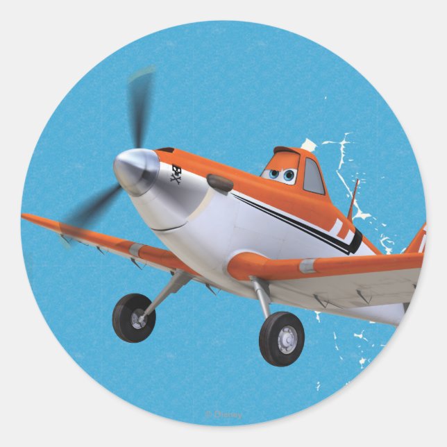 Dusty 1 classic round sticker (Front)