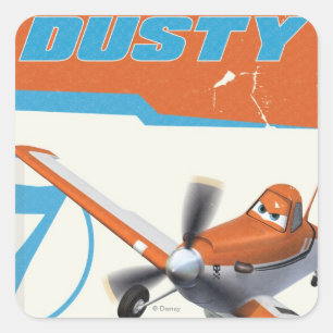 Dusty 3 square sticker