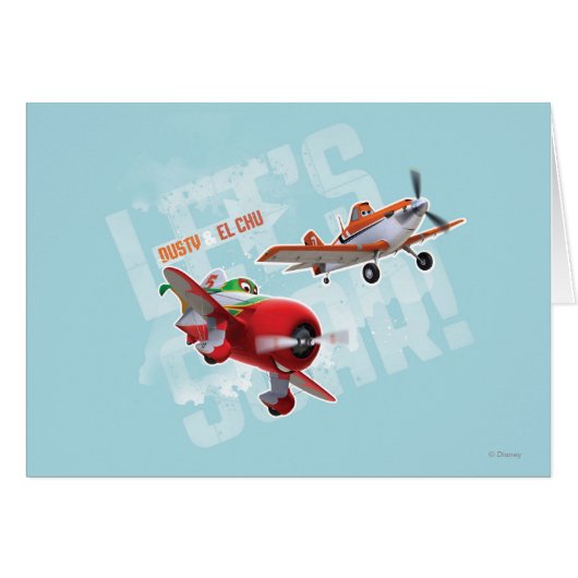 Dusty and El Chu - Let's Soar! Cards (Front Horizontal)