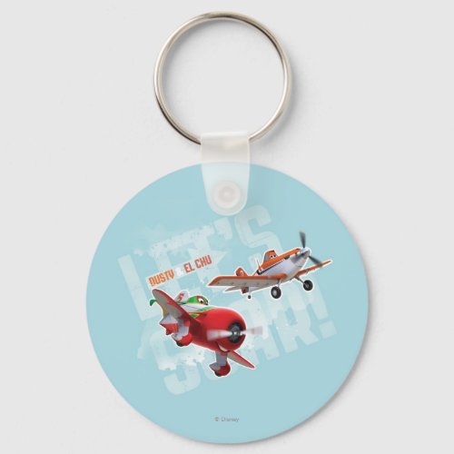 Dusty and El Chu _ Lets Soar Keychain