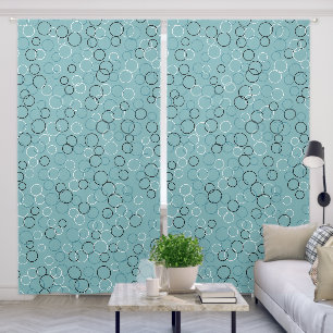 Dusty Aqua Pattern Curtains