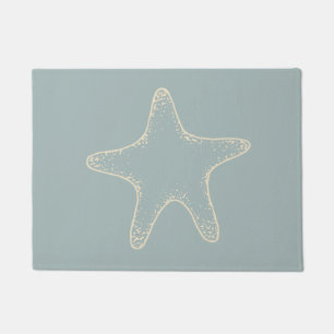 Dusty Aqua Starfish Doormat