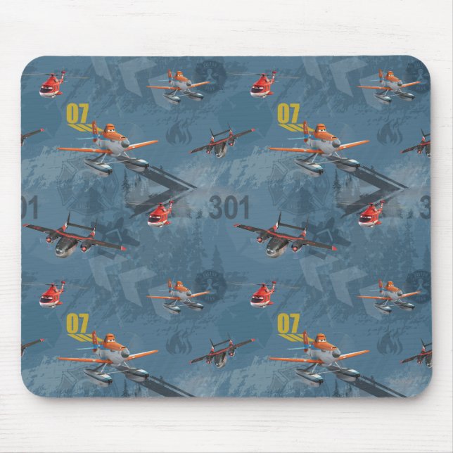 Dusty, Blade Ranger, And Cabbie Pattern Mouse Pad (Front)