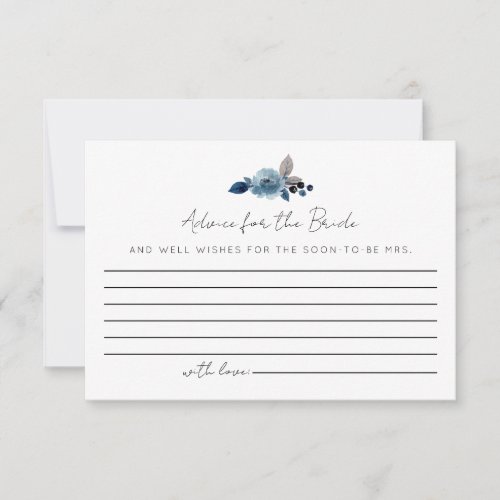 Dusty Blue Advice for the Bride Cards