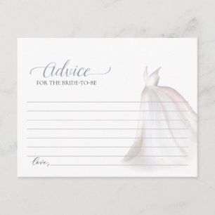 Dusty Blue Advice For The Bride-To-Be Card