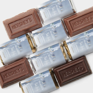 dusty blue agate cross First Communion Hershey's Miniatures