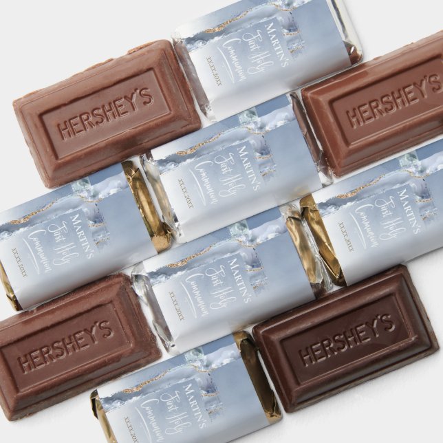  dusty blue agate cross First Communion Hershey's Miniatures (Assorted)