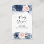 Dusty Blue and Blush Pink Flowers Elegant Stylish Business Card
