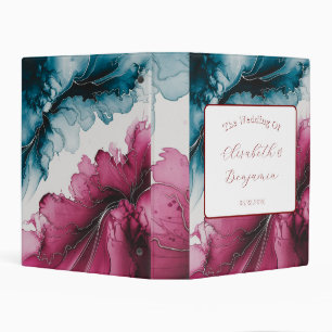 Dusty Blue and Burgundy Swirl Wedding Mini Binder
