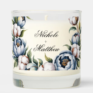 Dusty Blue and Cotton Wedding  Scented Candle