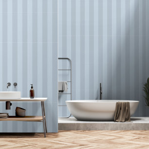 Dusty Blue And Dusty Gray Wide 4 Inch Stripe Wallpaper